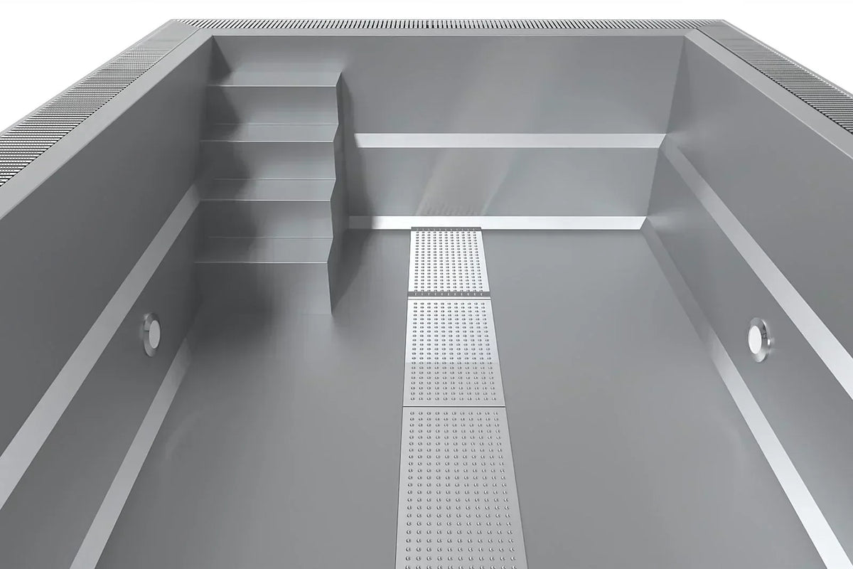 Pool Expert Edelstahl-Schwimmbecken, 3x6x1,34 m